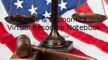 Preview of Civics & Economics Virtual Resource Notebook- Full Year