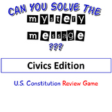 Civics Edition Mystery Message (Rebus) Review Game