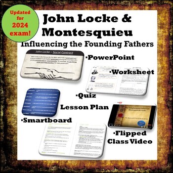 Preview of John Locke & Montesquieu: Influencing the Framers - Civics EOC 2024 Topic 1.4
