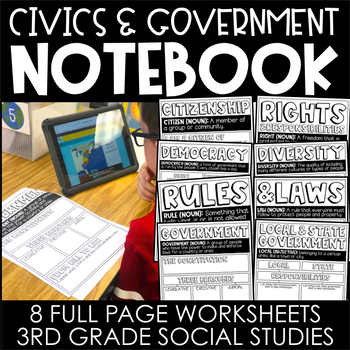 Preview of Civics & Government Notebook