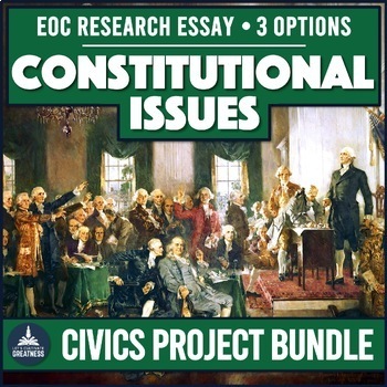Preview of Amending the US Constitution | Civics End of Year Project PBL Research Essay