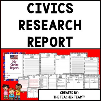 Preview of Civics - Government Research Report | Civics - Government Project