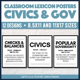 Civics Government Word Wall Posters for Bulletin Board or 
