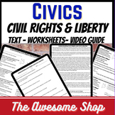 Civics  Civil Liberty and Rights Text, Worksheets & Crash 