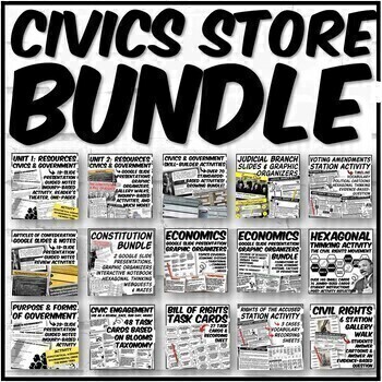 Preview of Civics Store Growing Bundle
