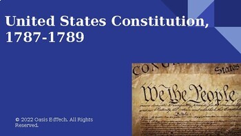 Preview of Civics: The United States Constitution Google Slides