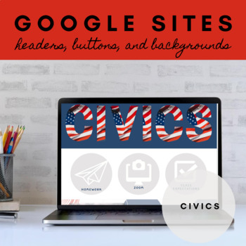 Preview of Civics Themed Google Sites Design Elements | Canvas Design Elements