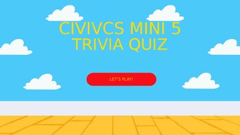Preview of Civics Trivia Review for Mini 5 Assessment