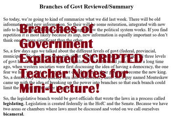 Preview of Civics- Unit 2 Branches of Government !!