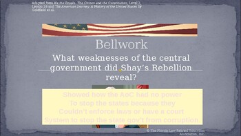 Preview of Civics: Unit 4 Day 4 Federalists vs Anti-Federalists PowerPoint