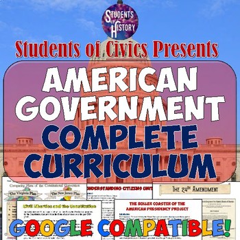 Preview of Civics and American Government Curriculum Bundle: Projects, Activities & Lessons