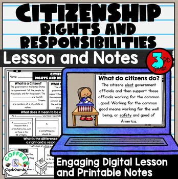 Preview of Rights, Responsibilities, Civics & Citizenship Lesson and Activities SS3CG2