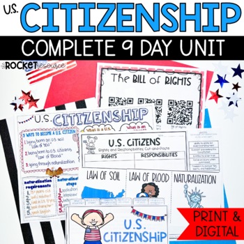 Preview of Civics and Citizenship | Right and Responsibilities of Citizens | U.S. Symbols