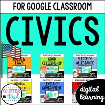 Preview of Civics and Government Activities for Google Classroom Digital Resources 