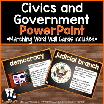 Preview of Civics and Government Vocabulary PowerPoint