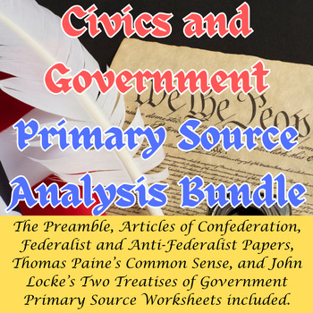 Preview of Civics and Government Primary Sources Bundle