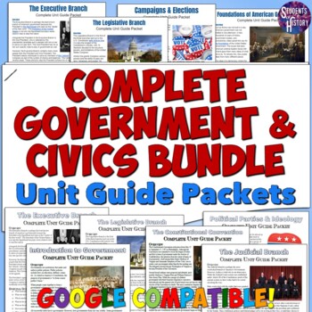 Preview of Civics and Government Unit Guide Packet Bundle