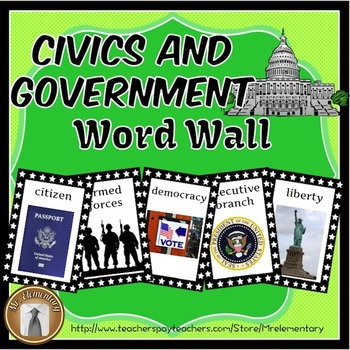 Preview of Government and Civics Word Wall Posters