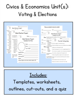 Preview of Civics & economics: Voting and elections project
