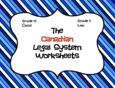 Civics/Law Worksheets: the Canadian Legal System