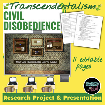 Preview of Civil Disobedience Research Project Multi-Media Presentation | Transcendentalism