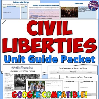 Preview of Civil Liberties Study Guide and Unit Packet