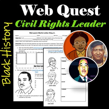 Preview of Black History Month: Civil Right Leaders: Web quest
