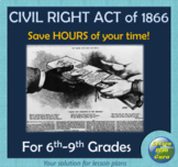 Civil Rights Act of 1866 COMPLETE Lesson Plan for 6th-9th 