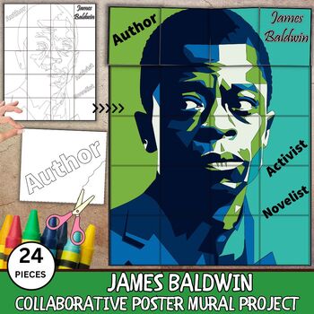 Preview of Civil Rights Activist James Baldwin Collaboration Poster Black History Month