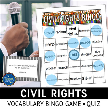 Preview of Civil Rights Vocabulary Bingo Game