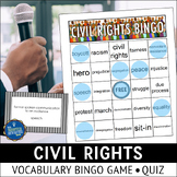 Civil Rights Vocabulary Bingo Game