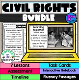 Civil Rights Bundle: Lessons, Notes, Task cards, Test & Ac