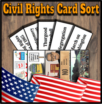 Preview of Civil Rights Card Sort, TEK Aligned, STAAR REVIEW