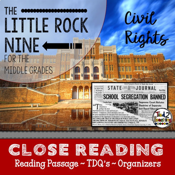 Preview of Black History Month Activity Reading Comprehension Passage The Little Rock Nine