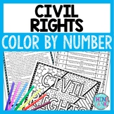 Civil Rights Color by Number, Reading Passage and Text Marking