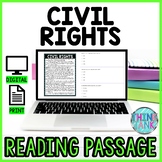 Civil Rights DIGITAL Reading Passage and Questions - Self Grading