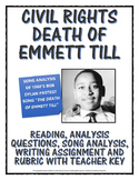 Civil Rights - Death of Emmett Till (Reading, Song Analysi