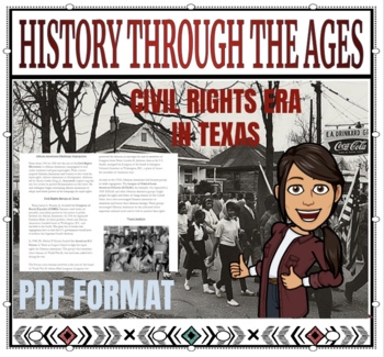 Texas History Civil Rights & Conservatism Diamond Puzzle with digital  version - Classful