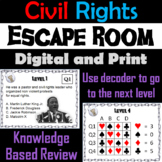 Civil Rights Movement Activity Escape Room: Black History,