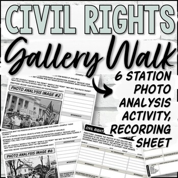 Preview of Civil Rights Gallery Walk (Visual Literacy Exercise)