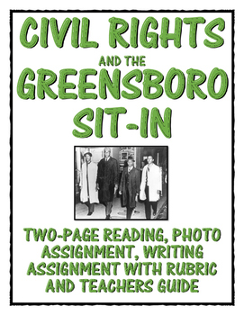 Preview of Civil Rights - Greensboro Four Sit-in (Reading, Photo & Writing Assignment)
