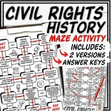 Civil Rights History Maze Activity (with digital option)