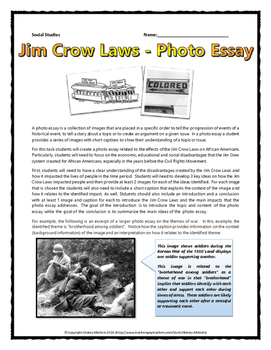 essay questions about jim crow laws