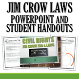 Civil Rights - Jim Crow Laws - PowerPoint and Student Handouts