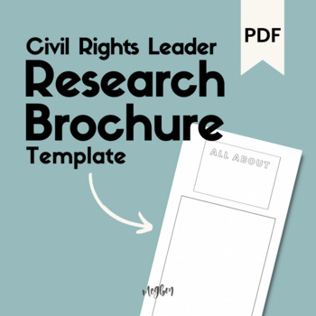 Preview of Civil Rights Leader Research Brochure Template | PDF Download