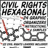 Civil Rights Leaders Hexagonal Thinking Graphic Organizers