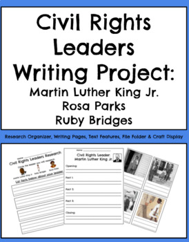 Preview of Civil Rights Leaders Writing Folder Project: MLK Jr., Rosa Parks, Ruby Bridges