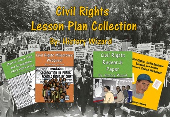 Preview of Civil Rights Lesson Plan Collection (Webquests, Worksheets, Research) Bundle