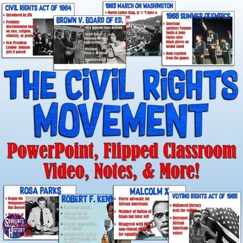 Civil Rights Movement Lesson Plan PowerPoint by Students of History