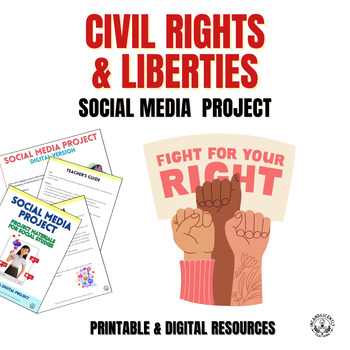 Preview of Civil Rights & Liberties Social Media & Gallery Walk Project w/Digital Resources